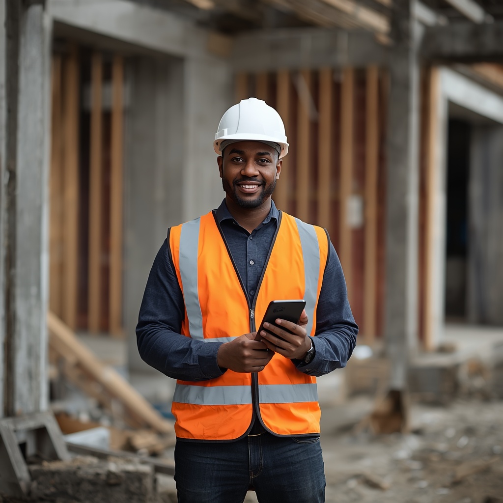 lucid-origin_make_an_image_of_a_black_workers_in_engineering_gear_in_a_construction_site_doin-0